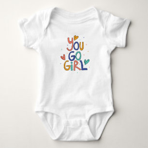 Motivational One Cool Girl You Go Girl Clipart Gir Baby Bodysuit