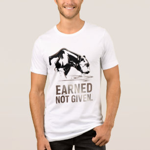 Motivational Panther Gym Qoute T-Shirt Tri-Blend Shirt