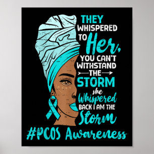 Motivational Pcos Awareness Black Women Melanin Ri Poster