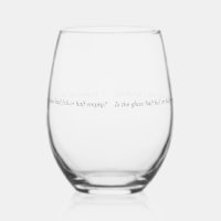 Motivational Personalised Glass Half Full or Empty