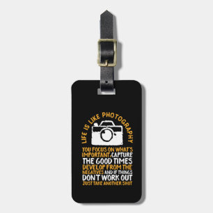 Motivational Photography Focus On What's Important Luggage Tag