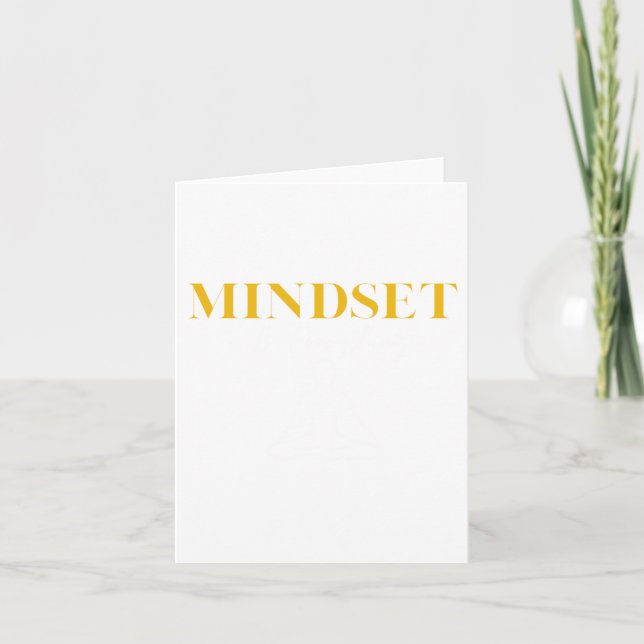 Motivational Phrase Mindset Is Everything - Mental Card (Front)