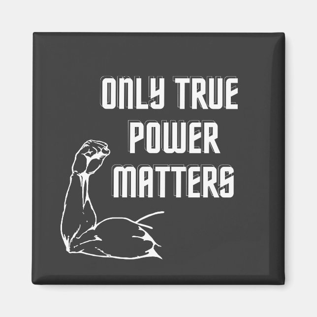 Motivational phrase with muscular arm  magnet (Front)