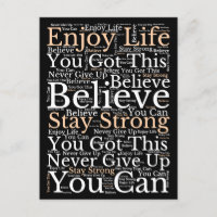 Motivational Phrases WordArt Pattern White Black