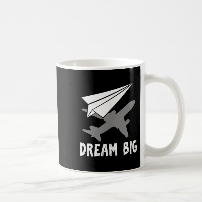Motivational Pilot Aerospace Engineer Dream Paper  Coffee Mug (Right)