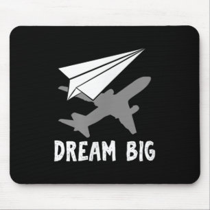 Motivational Pilot Aerospace Engineer Dream Paper Mouse Pad