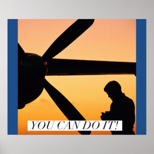 Motivational Pilot Picture Poster