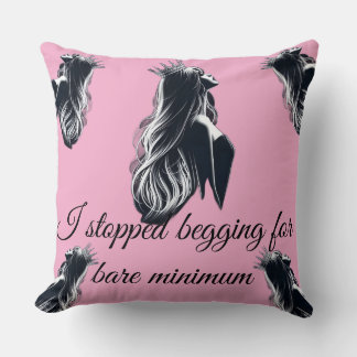 Motivational Pink Aesthetic Quote Throw Pillow