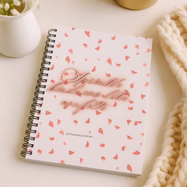 Motivational Pink Petals Spiral  Notebook (Creator Uploaded)