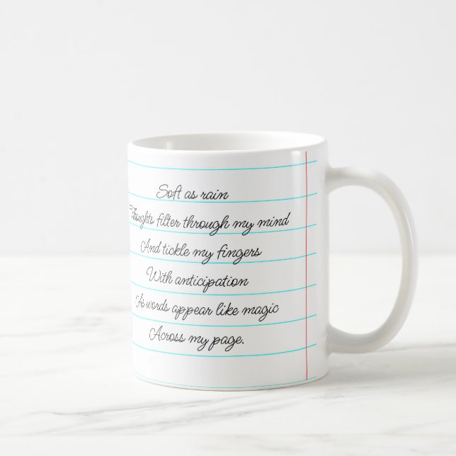 Motivational Poem I Am A Writer Personalised Mug (Right)