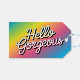 Motivational Pop Art: "Hello Gorgeous" Gift Tags