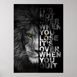 Motivational Portrait Lion Poster