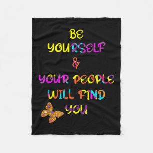 Motivational Positive Be Graphic Design Inspiratio Fleece Blanket