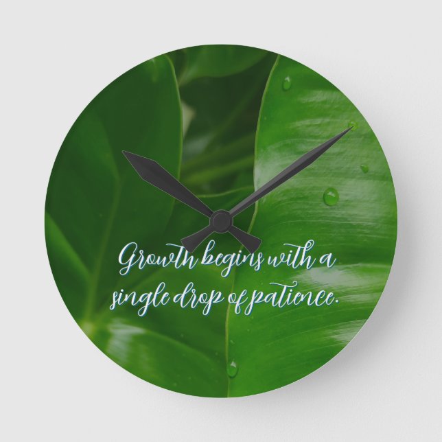 Motivational positive customisable round clock (Front)