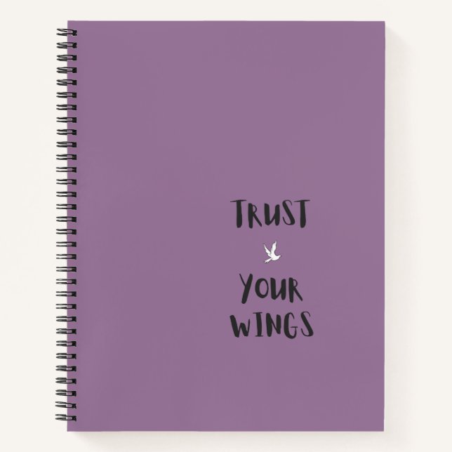 Motivational positive quote purple notebook (Front)