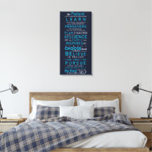 Motivational Positive Sayings, Electric, Navy Blue