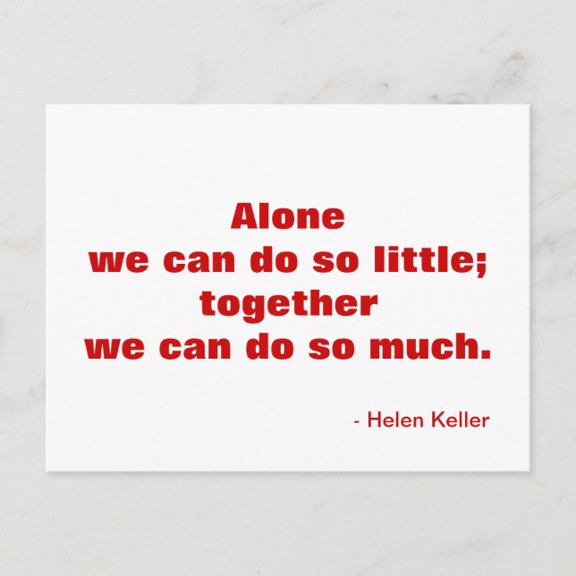 Motivational Postcard about Friendship (Front)