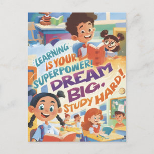 Motivational Postcard for Young Achievers