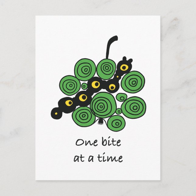 Motivational Postcard "One bite at a time" (Front)