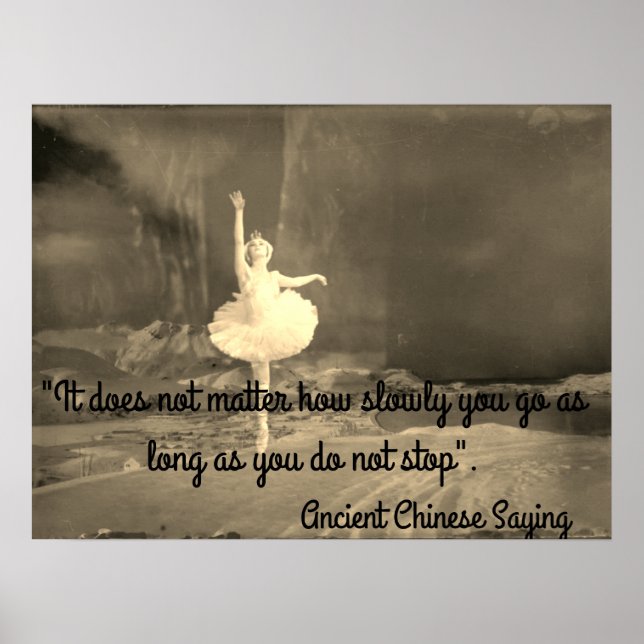 Motivational Poster with Ballerina (Front)