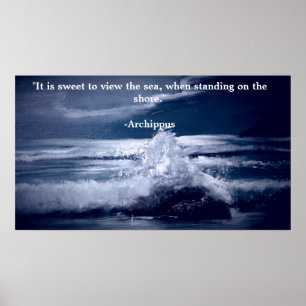 Motivational Poster with Seascape