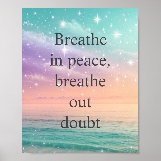 Motivational Poster with Starry Night Sky (Front)