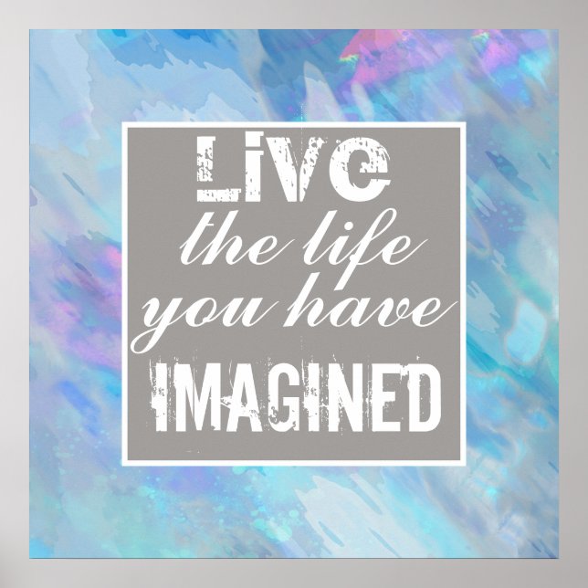 motivational poster with text quote live the life (Front)