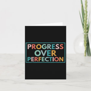 Motivational Progress Over Perfection Back To Scho Card