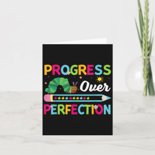 Motivational Progress Over Perfection Back To Scho Card