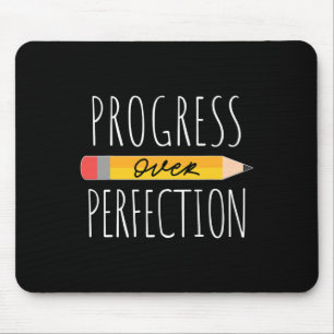Motivational Progress Over Perfection back to Scho Mouse Pad