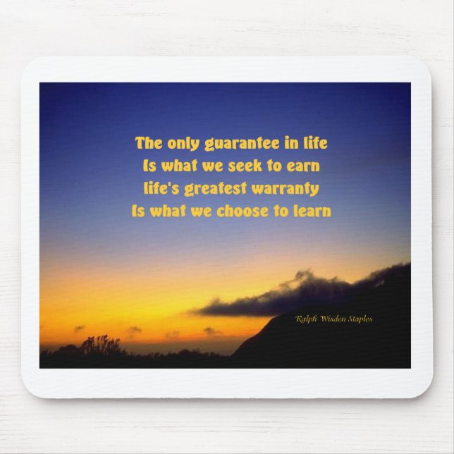 Motivational quotation mouse pad (Front)