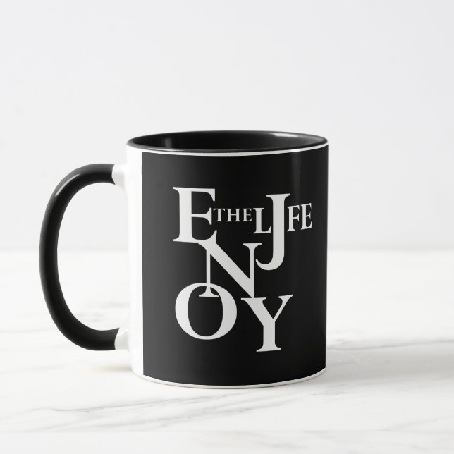 Motivational quote about life mug (Left)