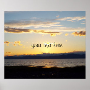 Motivational Quote and Beautiful Sunset Poster