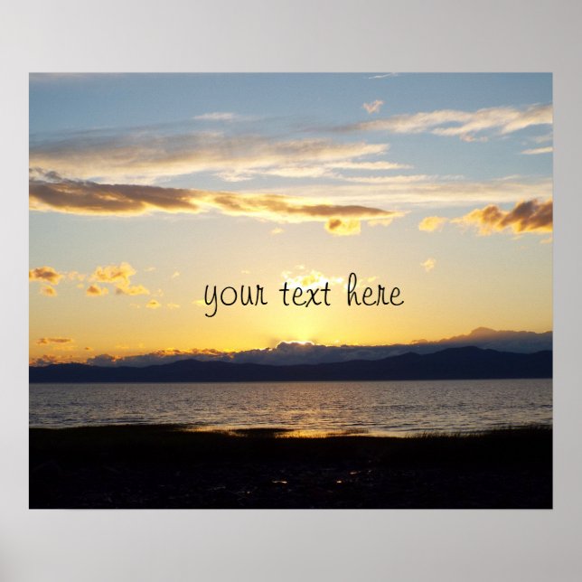Motivational Quote and Beautiful Sunset Poster (Front)
