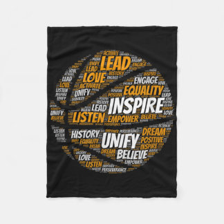Motivational Quote Basketball Inspiring Words Fleece Blanket