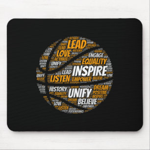Motivational Quote Basketball Inspiring Words Mouse Pad