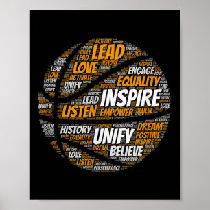 Motivational Quote Basketball Inspiring Words Poster