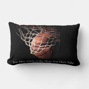 Motivational Quote Basketball Lumbar Cushion
