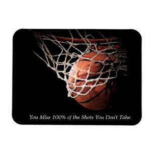 Motivational Quote Basketball Magnet