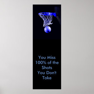 Motivational Quote Basketball Poster