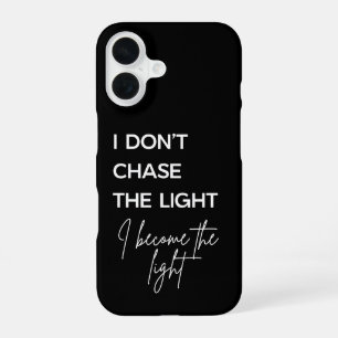 Motivational Quote Black Background iPhone 16 Case