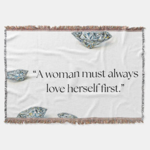 Motivational Quote Blanket  “Love Yourself First” 