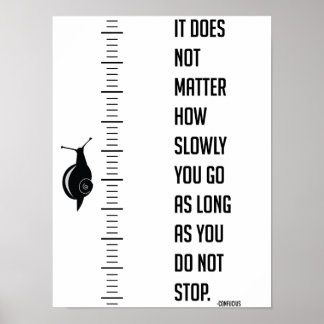 Motivational quote by Confucius Poster
