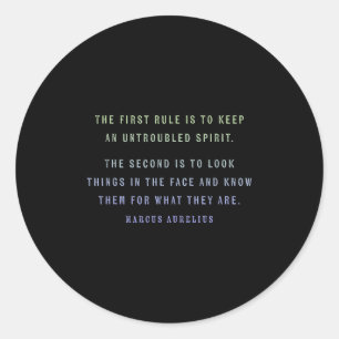 Motivational Quote By Marcus Aurelius Growth Minds Classic Round Sticker