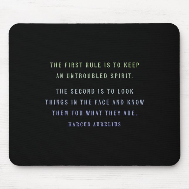 Motivational Quote By Marcus Aurelius Growth Minds Mouse Pad (Front)