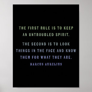 Motivational Quote By Marcus Aurelius Growth Minds Poster