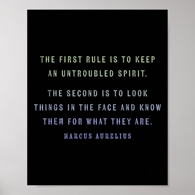 Motivational Quote By Marcus Aurelius Growth Minds Poster (Front)