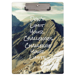 Motivational Quote: Challenge Your Limits Clipboard