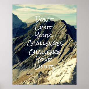 Motivational Quote: Challenge Your Limits Poster