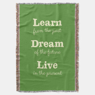 Motivational Quote custom colour throw blanket